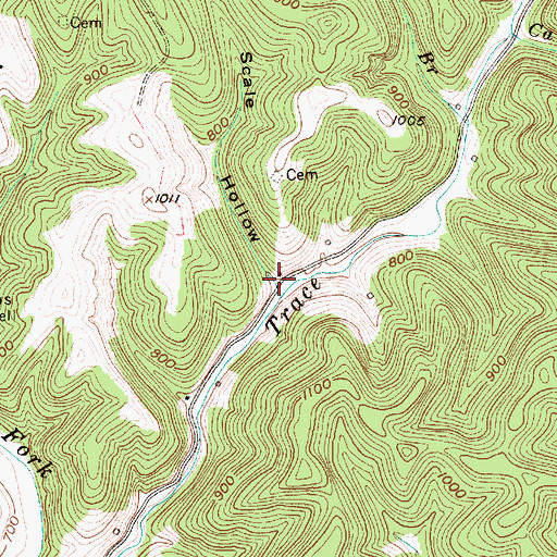 Topographic Map of Scale Hollow, WV