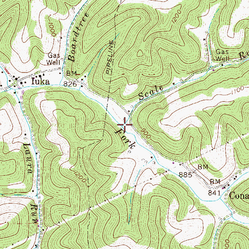 Topographic Map of Scale Run, WV
