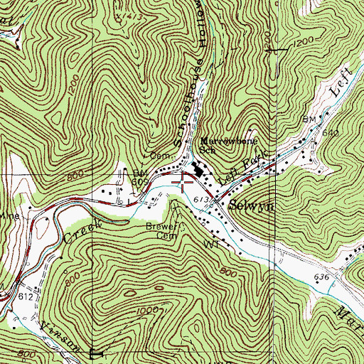 Topographic Map of Schoolhouse Hollow, WV