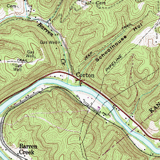 Topographic Map of Schoolhouse Hollow, WV