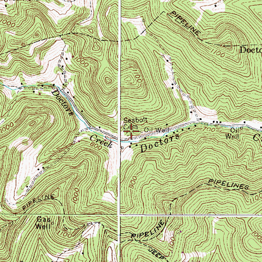Topographic Map of Seabolt Cemetery, WV