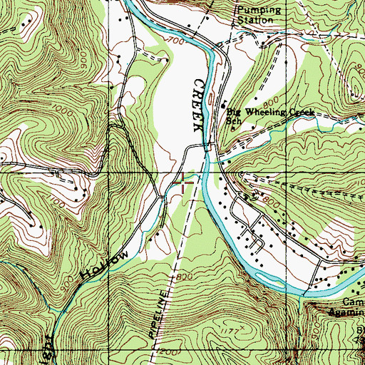 Topographic Map of Seabright Hollow, WV