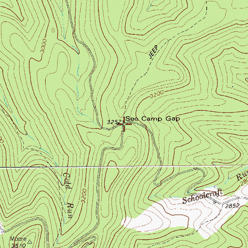 Topographic Map of See Camp Gap, WV