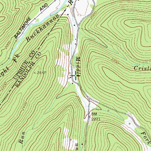 Topographic Map of See Shanty Run, WV