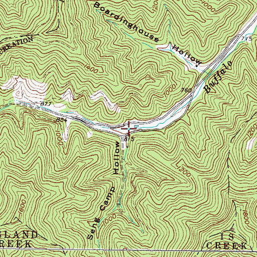 Topographic Map of Seng Camp Hollow, WV