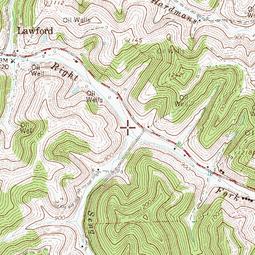 Topographic Map of Seng Run, WV