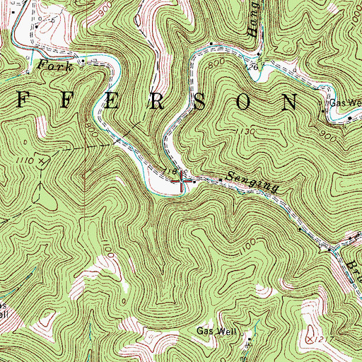 Topographic Map of Senging Branch, WV