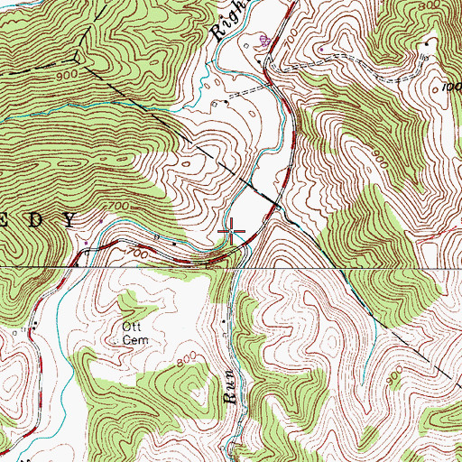 Topographic Map of Sergeant Run, WV