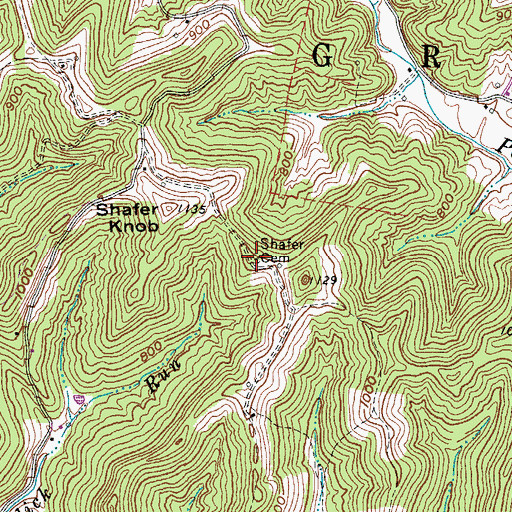 Topographic Map of Shafer Cemetery, WV