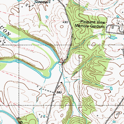 Topographic Map of Shaw Run, WV