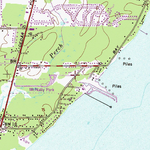 Topographic Map of McNally Community Center, AL