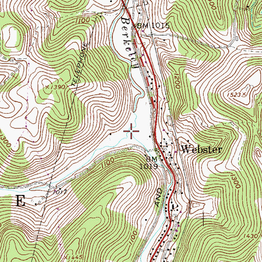 Topographic Map of Shelby Run, WV