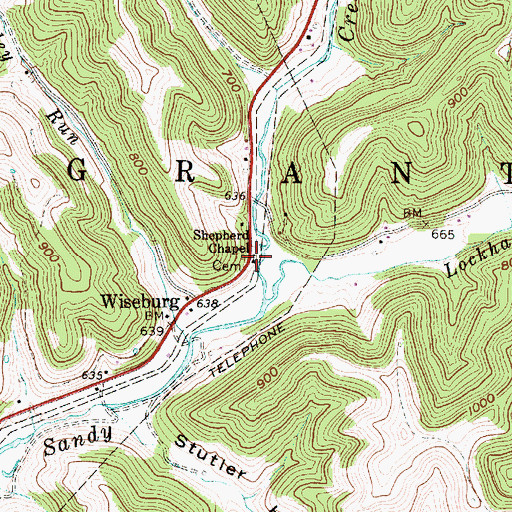 Topographic Map of Shepherd Chapel, WV