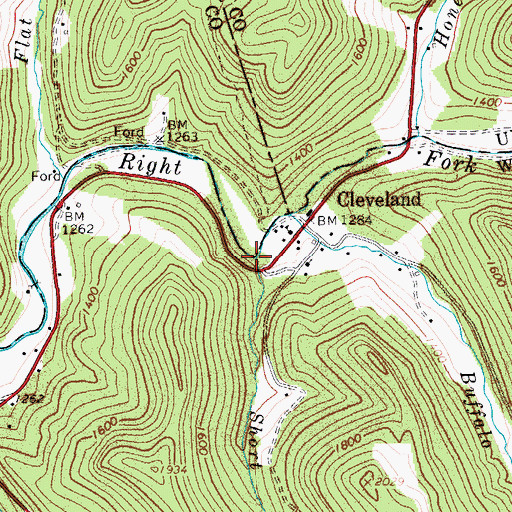 Topographic Map of Short Run, WV