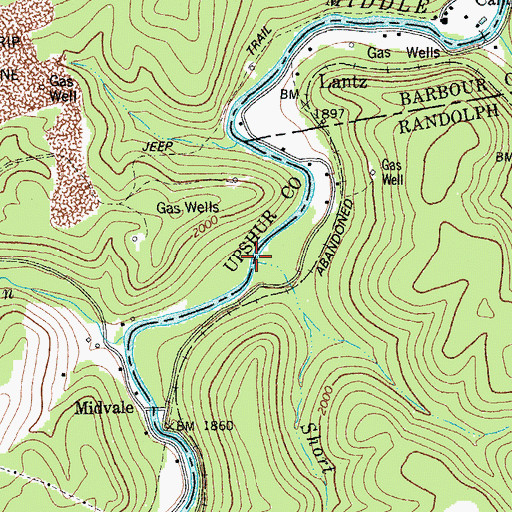 Topographic Map of Short Run, WV