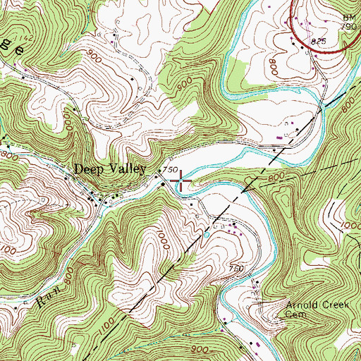 Topographic Map of Short Run, WV