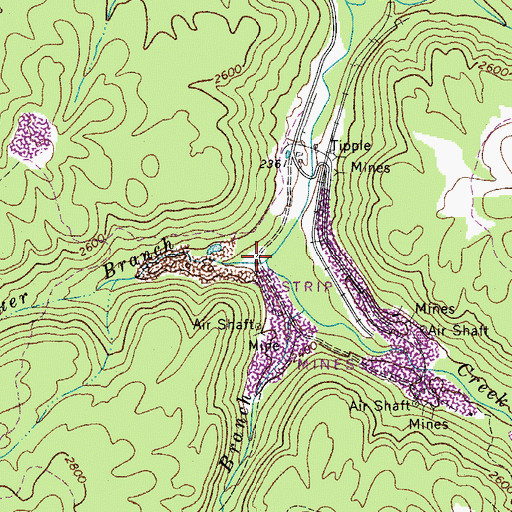 Topographic Map of Sidenstricker Branch, WV