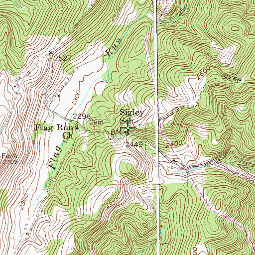 Topographic Map of Sigley School (historical), WV