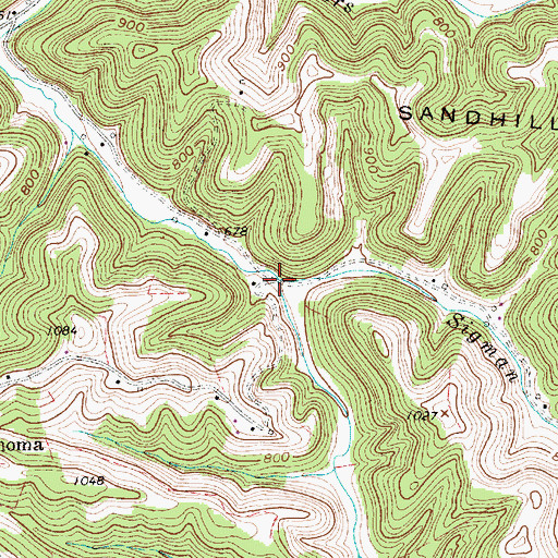 Topographic Map of Sigman Fork, WV