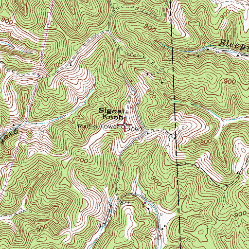 Topographic Map of Signal Knob, WV