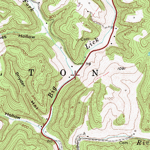 Topographic Map of Silcott Fork, WV
