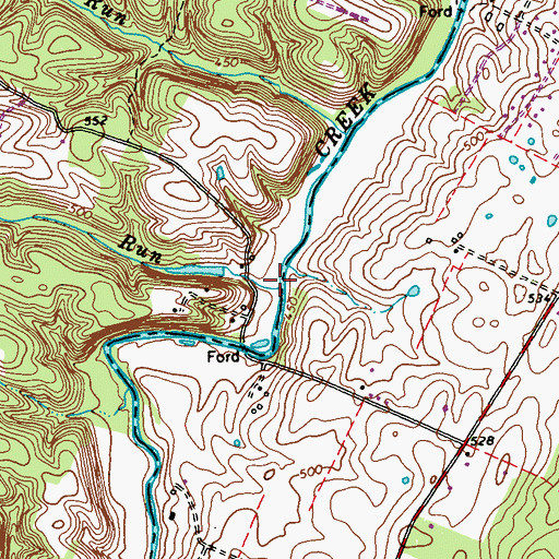 Topographic Map of Silver Spring, WV