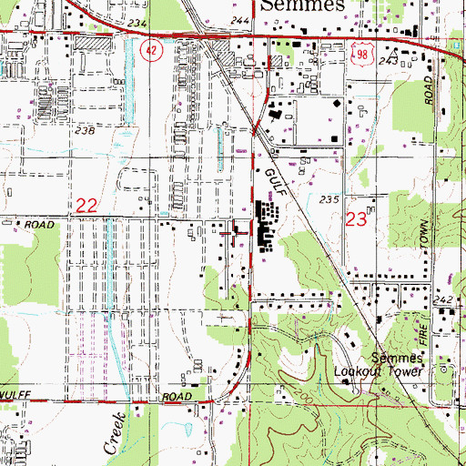 Topographic Map of Semmes Church of God, AL