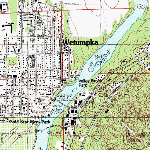 Topographic Map of Valley Brook Park, AL