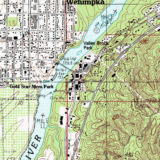 Topographic Map of Elmore County Courthouse, AL