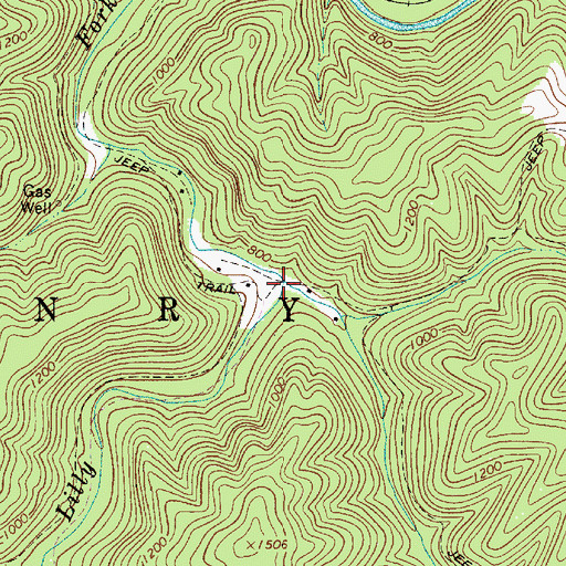 Topographic Map of Sinnett Branch, WV