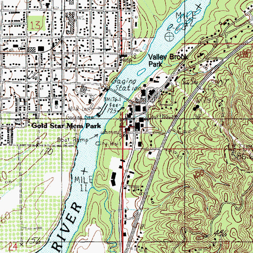 Topographic Map of Wetumpka City Hall, AL
