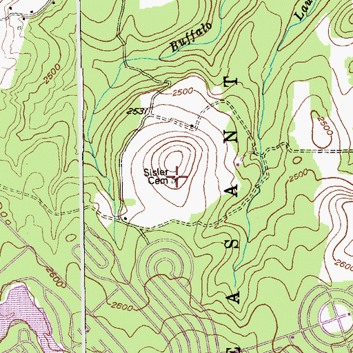 Topographic Map of Sisler Cemetery, WV