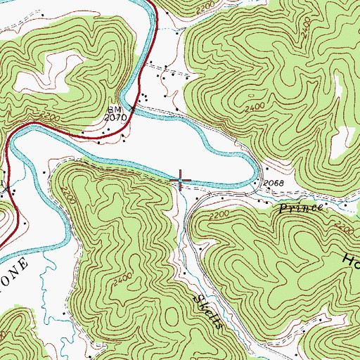 Topographic Map of Skelts Run, WV