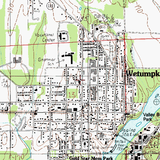 Topographic Map of Calvary Baptist Church, AL