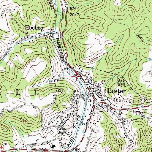 Topographic Map of Skinner Fork, WV