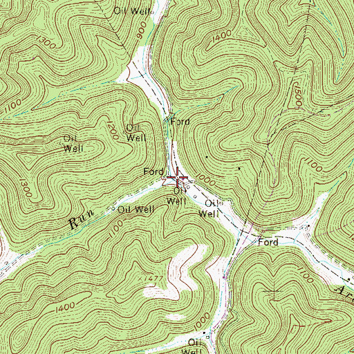 Topographic Map of Slabcamp Run, WV