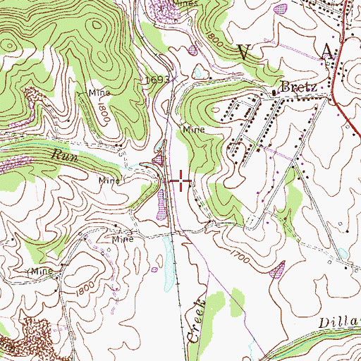 Topographic Map of Slabcamp Run, WV