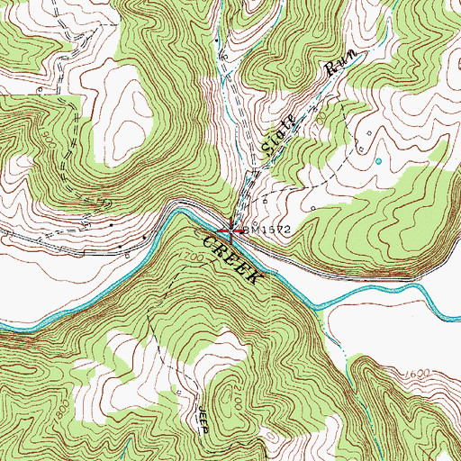 Topographic Map of Slate Run, WV