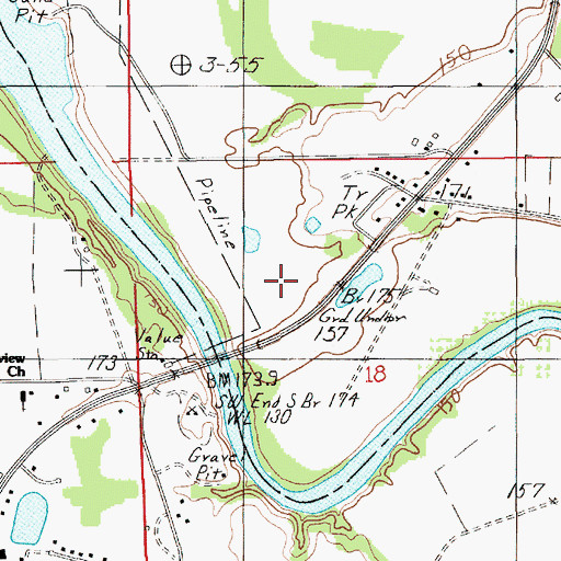 Topographic Map of Riverside Race Track, AL