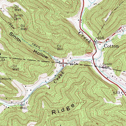 Topographic Map of Smith Hollow, WV