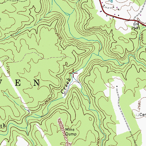 Topographic Map of Smoky Branch, WV