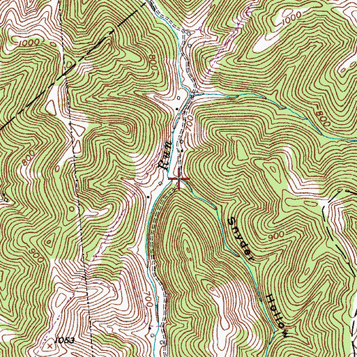 Topographic Map of Snyder Hollow, WV