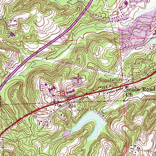 Topographic Map of Chattahoochee Valley Community College, AL