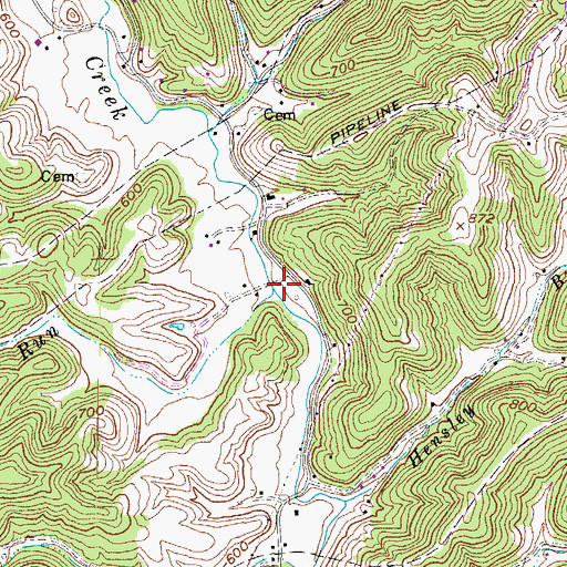 Topographic Map of Sours Run, WV