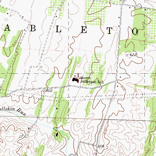 Topographic Map of South Jefferson Elementary School, WV