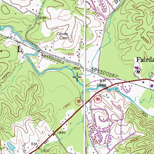 Topographic Map of Spanker Branch, WV