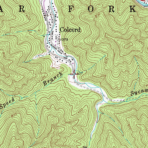 Topographic Map of Speed Branch, WV