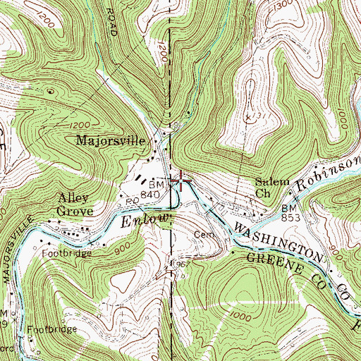 Topographic Map of Spottedtail Run, WV