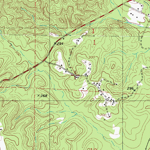 Topographic Map of Community Church, AL