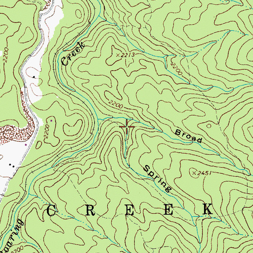 Topographic Map of Spring Hollow, WV